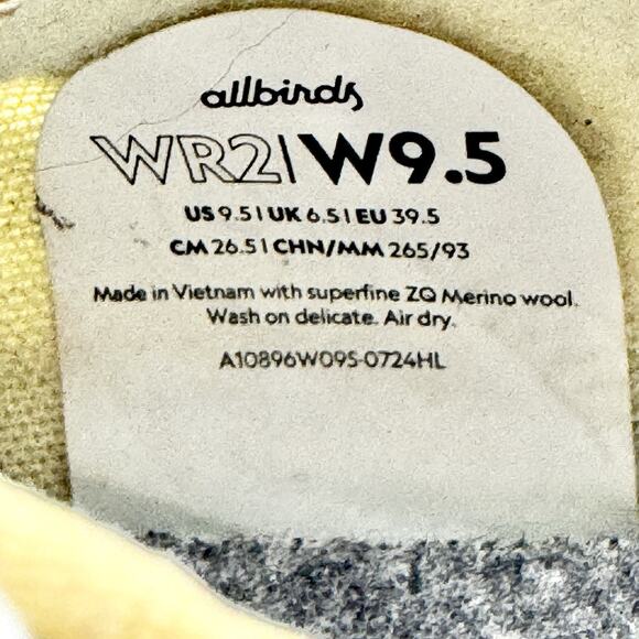 ALLBIRDS Runner GO COZY Womens 9.5 Stony Cream RARE Textured Sneaker EX COND - Picture 11 of 12